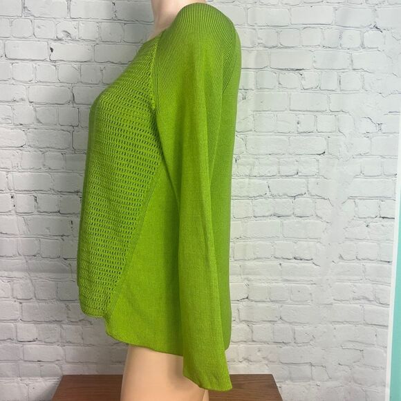 Lafayette 148 New York Green Crew Neck Sweater Medium - Picture 2 of 6
